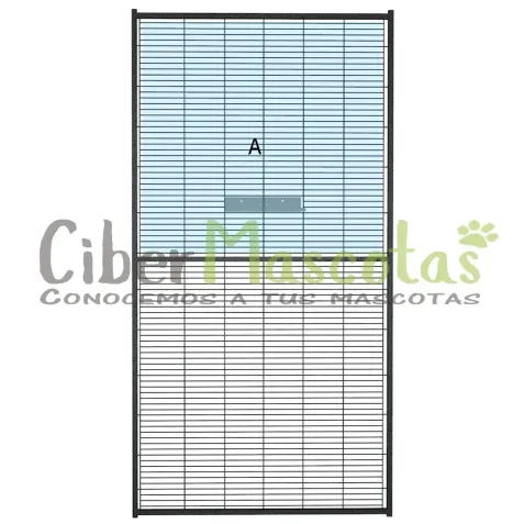 PVC para panel malla con comedero voladero loro